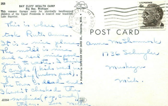 Bay Cliff Health Camp - Old Postcard View